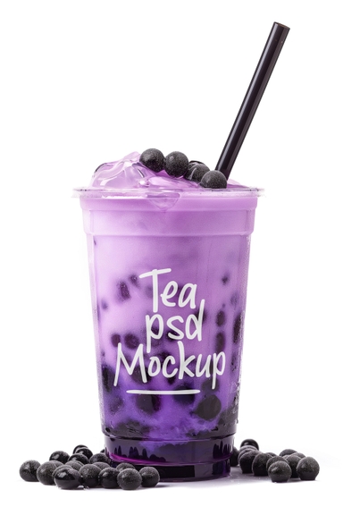 Taro Bubble Tea Mockup