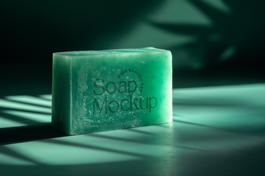 Teal Anti Poison Soap Bar Mock-up