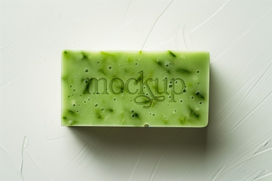 Top View Organic Cucumber Soap Mockup