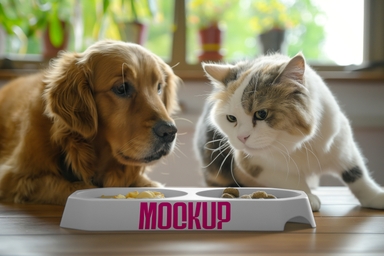 Pets Food Bowl Branding Mockup