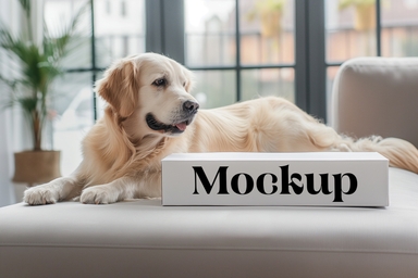 High Quality Dog Food Box PSD Mockup