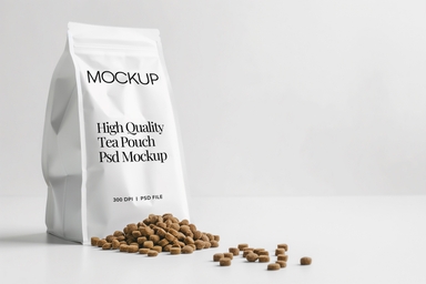 Pets Food Packaging Bag Mockup