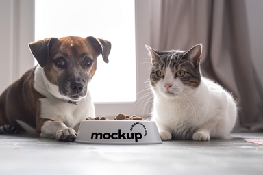 Purrfect Pets Food Bowl Mockup