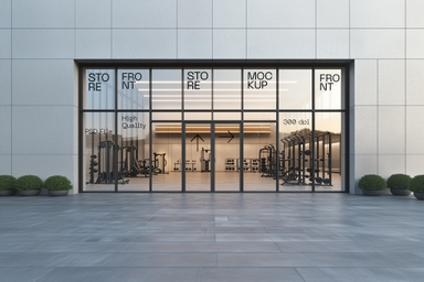 Gym Outside Branding Mockup