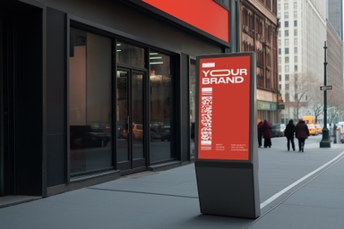 Restaurant Branding Kiosk Mockup