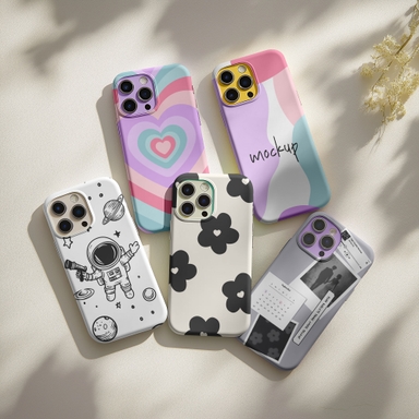 Five iPhone Case Mockup