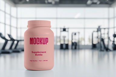 Gym Protein Bottle Mockup PSD