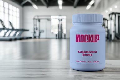 Gym Protein Powder Container Mockup