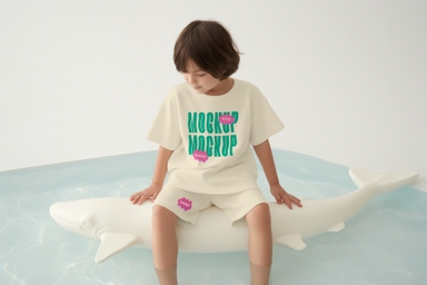 Kids Shorts and T-shirt Co-ord Set Mockup
