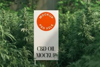 Farm-Themed CBD Oil Standup Banner Mockup