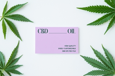 Hemp and CBD Business Card Mockup