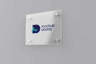 Door Glass Plate Mockup