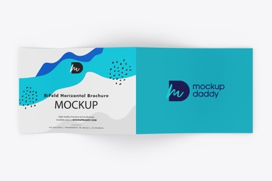 Bifold Horizontal Brochure Mockup