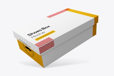 Rectangle Shoes Box Mockup Free