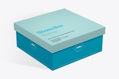 Square Shoes Box Mockup Free Download