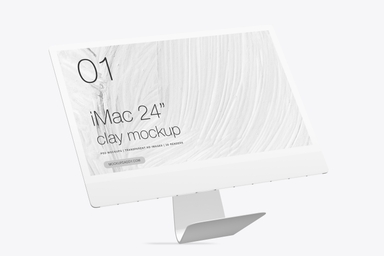 iMac 24 inch Clay Mockup