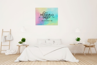 Living Room Wall Painting Mockup