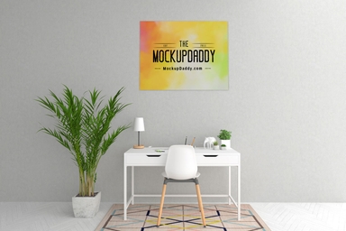Office Wall Painting Mockup