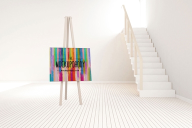 Painting Gallery Canvas Mockup