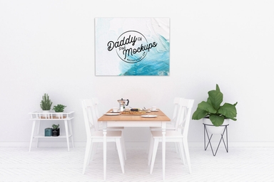 Restaurant Wall Painting Mockup