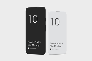 Pixel 5 Clay Mockup