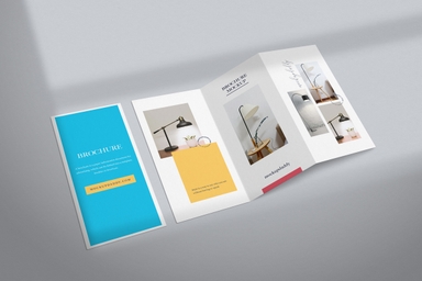 3 Folds DL Brochure Mockup