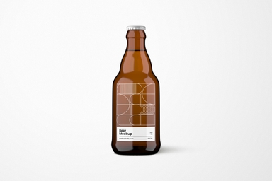 Bomber Beer Bottle Mockup
