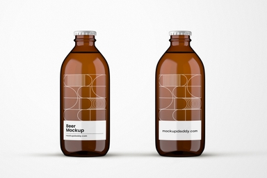 Stubby Beer Bottle Mockup