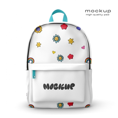 Customizable Children School Bag Mockup