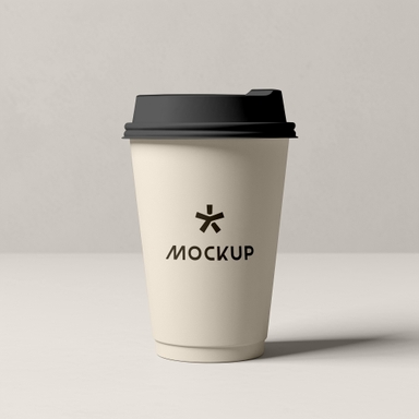Medium Takeaway Coffee Cup Mockup for Logo Presentation