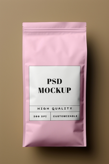 Large Packaging Zipper Bag Mockup
