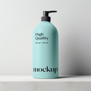 Pump Bottle PSD Mockup for Shampoo