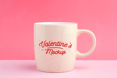 Coffee Mug Mockup with Round Handle