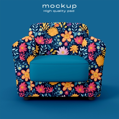 Single Seater Sofa Mockup