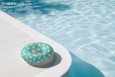 Customizable Swimming Pool Ring Mockup