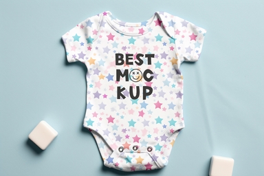 Flat Lay Baby Onesie Template