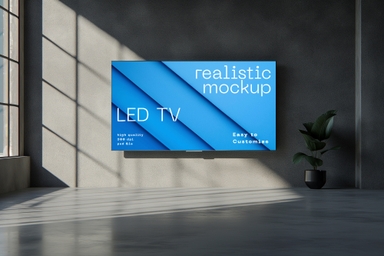 LED TV Screen PSD Mockup