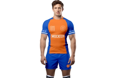 Male Soccer Jersey Mockup