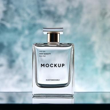 Premium Perfume Bottle PSD Mockup