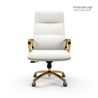 Leather High Back Headrest Office Chair Mockup