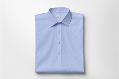 Top View of Folded Formal Shirt Mockup