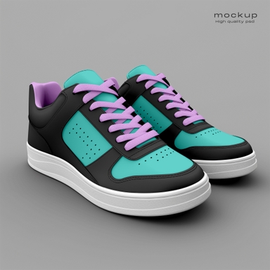 Sneaker Mockup on Subtle Gray Background