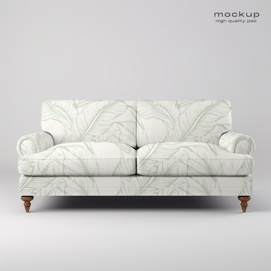 Vintage Style Two-Seater Couch Mockup