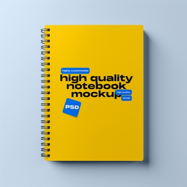 Customizable Spiral Notebook Hardcover Mockup