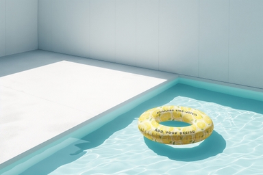 Floating Tube PSD Mockup in Swimming Pool