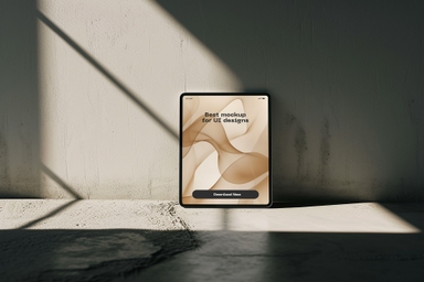 Premium Vertical Tablet PSD Mockup