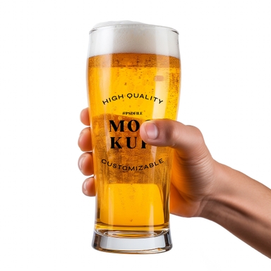 Handheld Beer Glass Template