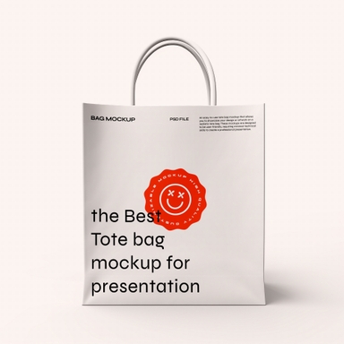 High-Quality Tote Bag Mockup with Editable Background