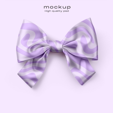 Customizable Bow PSD Mockup