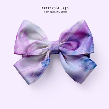 Customizable Bow Mockup on Clear Background